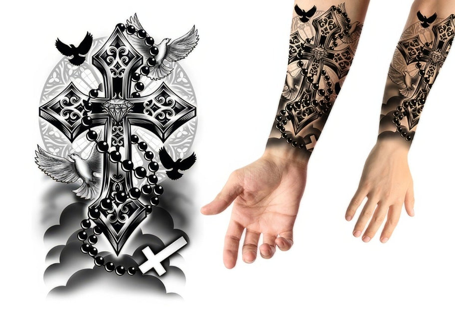 Nep Tattoo Kruis 30cm van Fiestas Guirca koop je bij Partywinkel