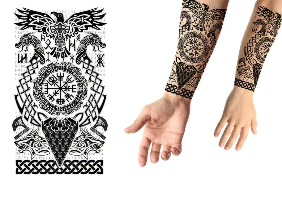 Nep Tattoo Viking 30cm van Fiestas Guirca koop je bij Partywinkel