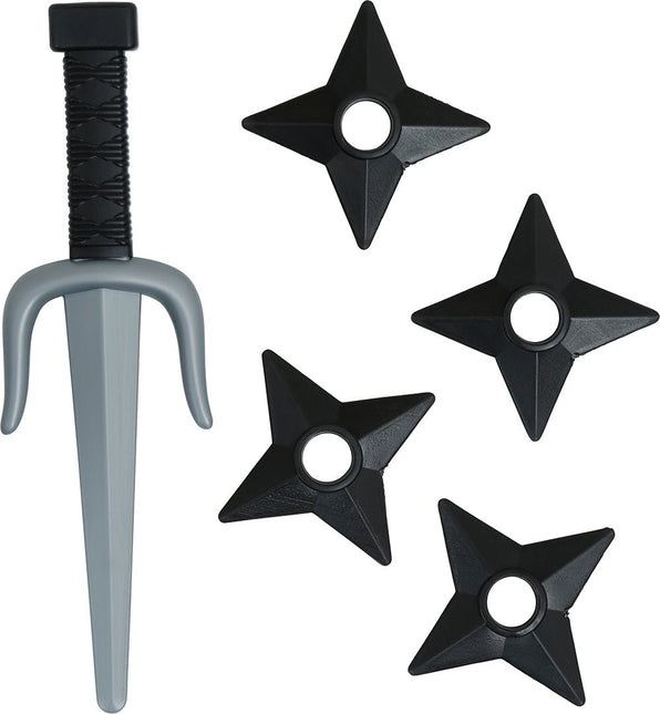 Ninja Nep Nunchaku Zwart Zilver 5st van Fiestas Guirca koop je bij Partywinkel