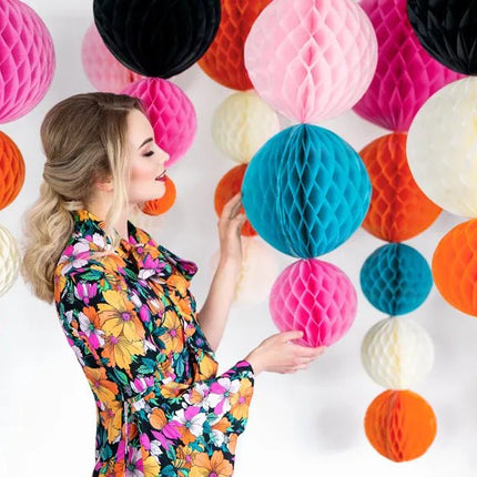 Nude Honeycomb 20cm van Partydeco koop je bij Partywinkel