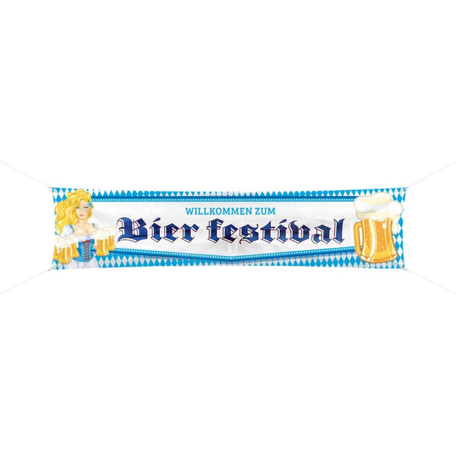 Oktoberfest Banner Bier Festival 1,8m van Folat koop je bij Partywinkel