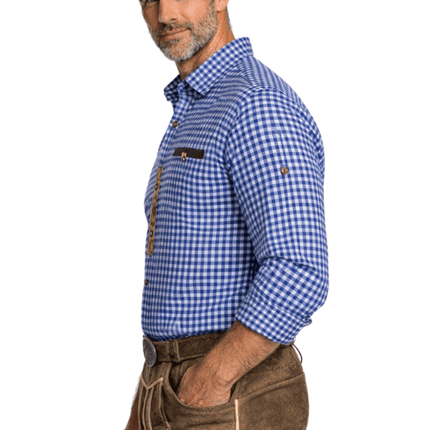 Oktoberfest Blouse Blauw Wit van Tannhauser koop je bij Partywinkel