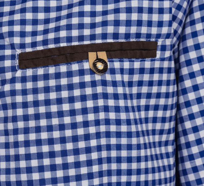 Oktoberfest Blouse Blauw Wit van Tannhauser koop je bij Partywinkel