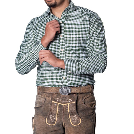 Oktoberfest Blouse Groen Heren van Partychimp koop je bij Partywinkel