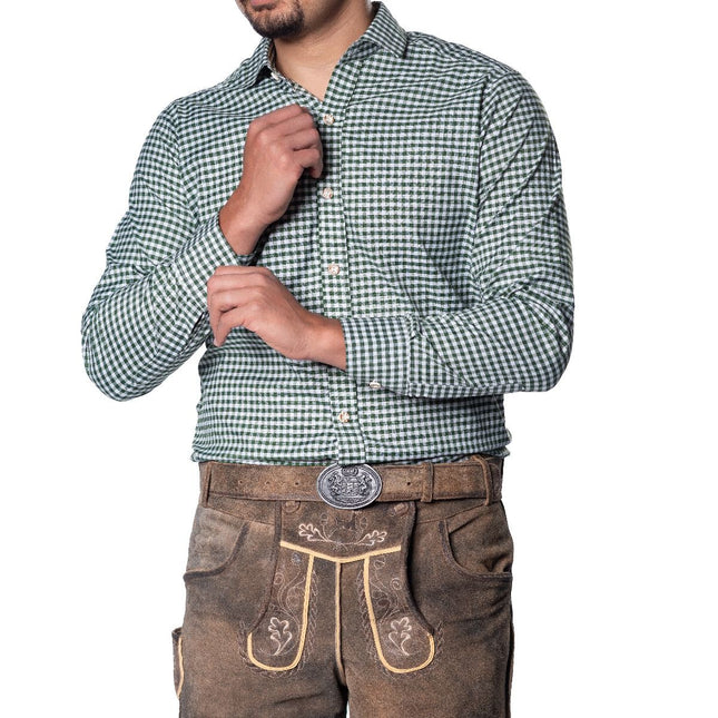 Oktoberfest Blouse Groen Heren van Partychimp koop je bij Partywinkel