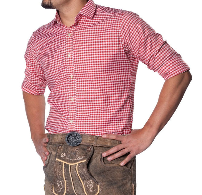 Oktoberfest Blouse Rood Heren van Partychimp koop je bij Partywinkel