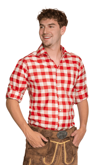 Oktoberfest Blouse Rood Wit van Tannhauser koop je bij Partywinkel