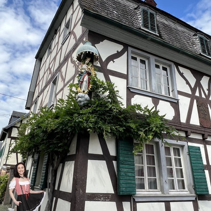Oktoberfest Dirndl Jurk Oktoberfest Rood Wit Zwart Dames van Haus Huberts koop je bij Partywinkel