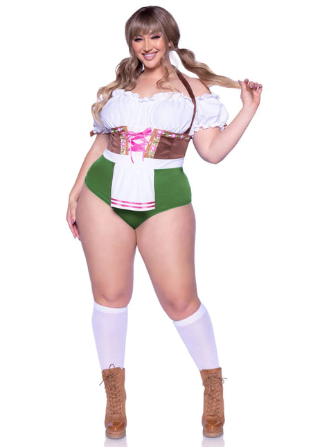 Oktoberfest Dirndl Kostuum Dames Plus Size Leg Avenue van Leg Avenue koop je bij Partywinkel