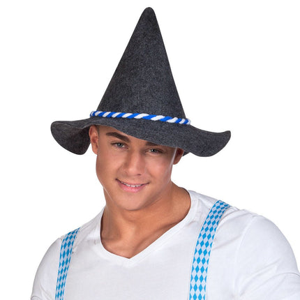 Oktoberfest Hoed Donkergrijs van Boland koop je bij Partywinkel
