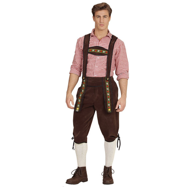 Oktoberfest Lederhose Bruin Heren van Widmann koop je bij Partywinkel