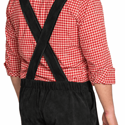 Oktoberfest Lederhose Zwart Kort van Partychimp koop je bij Partywinkel