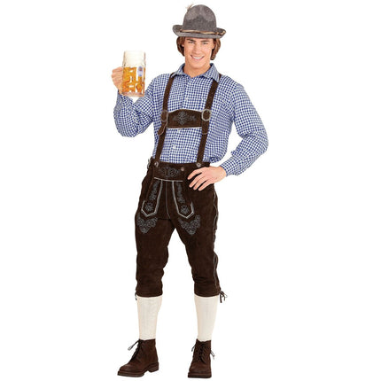 Oktoberfest Shirt Blauw Wit Heren van Widmann koop je bij Partywinkel
