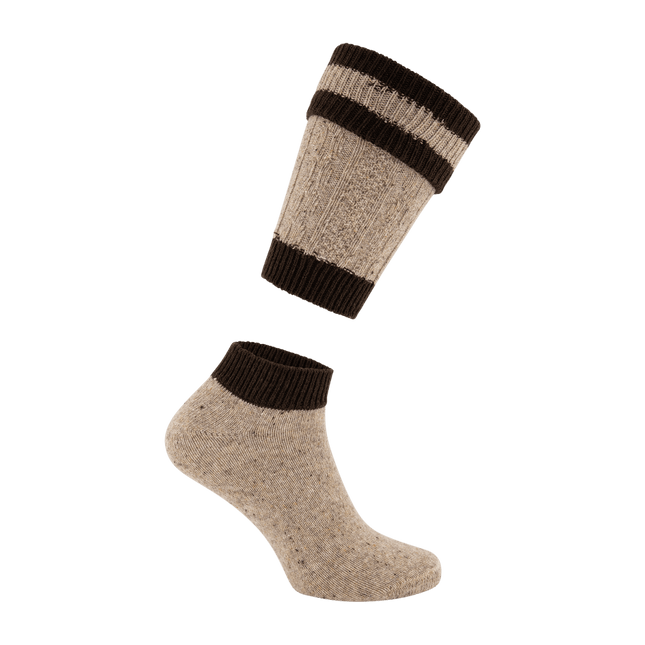 Oktoberfest Sokken Bruin Beige Heren 2 Delig van Haus Huberts koop je bij Partywinkel