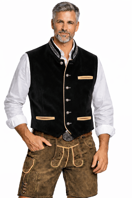 Oktoberfest Vest Zwart Trachten van Tannhauser koop je bij Partywinkel