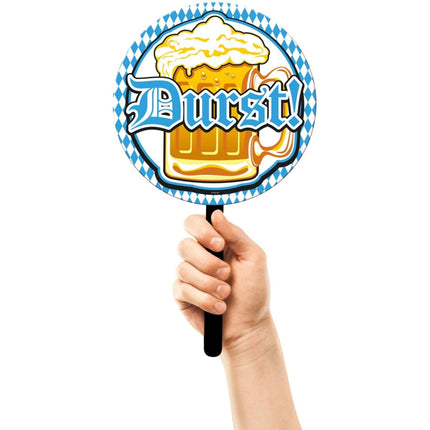 Oktoberfest Zwaaibordje Durst van Folat koop je bij Partywinkel