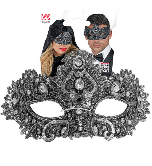 Oogmasker Theater Zilver van Widmann koop je bij Partywinkel