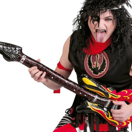 Opblaas Gitaar Vlammen 1m van Fiestas Guirca koop je bij Partywinkel