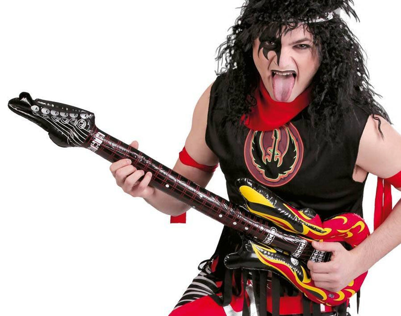 Opblaas Gitaar Vlammen 1m van Fiestas Guirca koop je bij Partywinkel