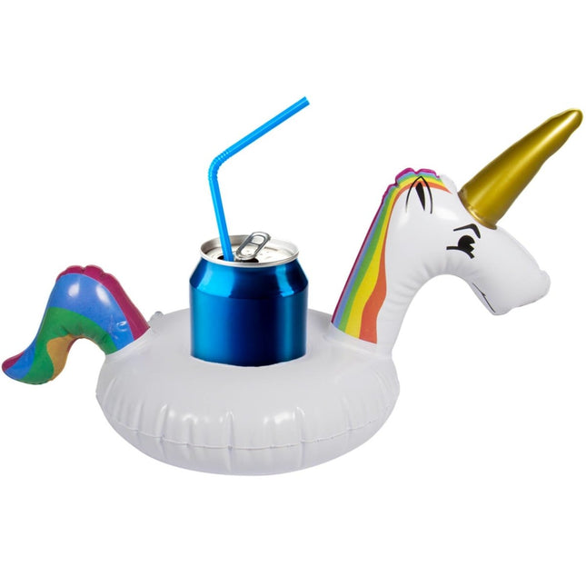 Opblaas Unicorn Bekerhouder 37cm van Folat koop je bij Partywinkel