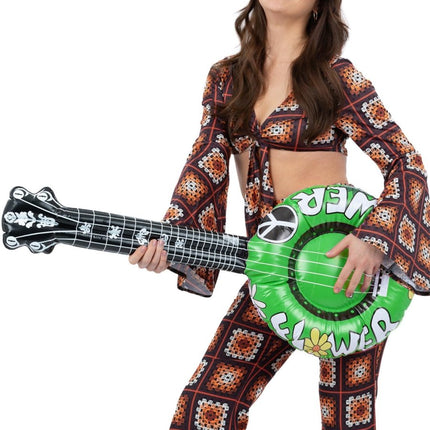Opblaasbare Flower Power Mandoline, 86 cm van Smiffys koop je bij Partywinkel