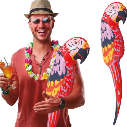 Opblaasbare Papegaai 1,05m van Fiestas Guirca koop je bij Partywinkel