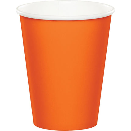 Oranje Bekers 256ml 24st van Creative Converting koop je bij Partywinkel