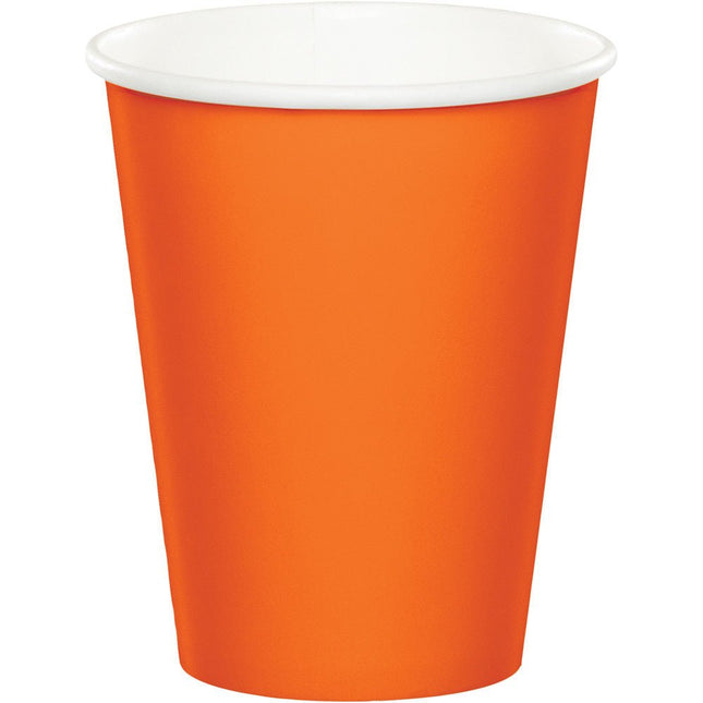 Oranje Bekers 256ml 8st van Creative Converting koop je bij Partywinkel