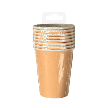Oranje Bekers Pastel 7cm 8st van Paper Dreams koop je bij Partywinkel