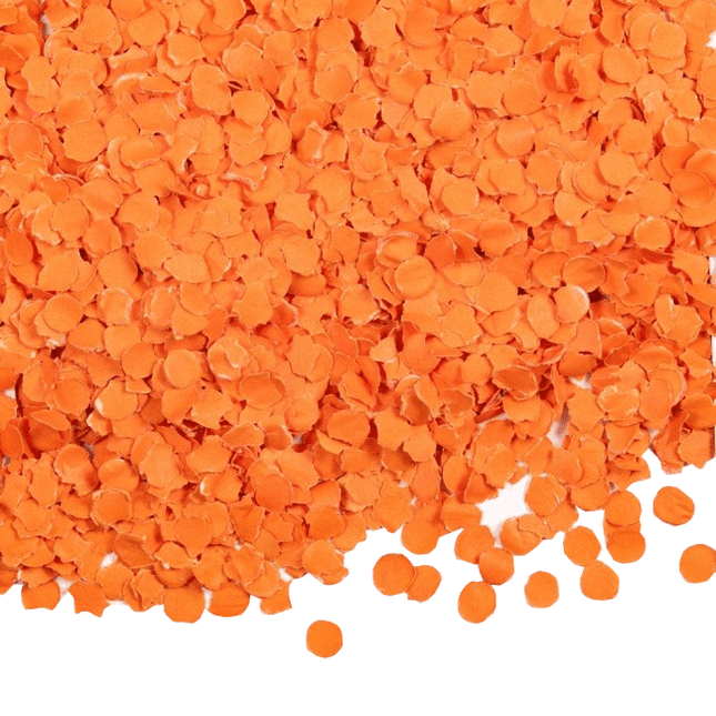 Oranje Confetti 100gr van WeFiesta koop je bij Partywinkel