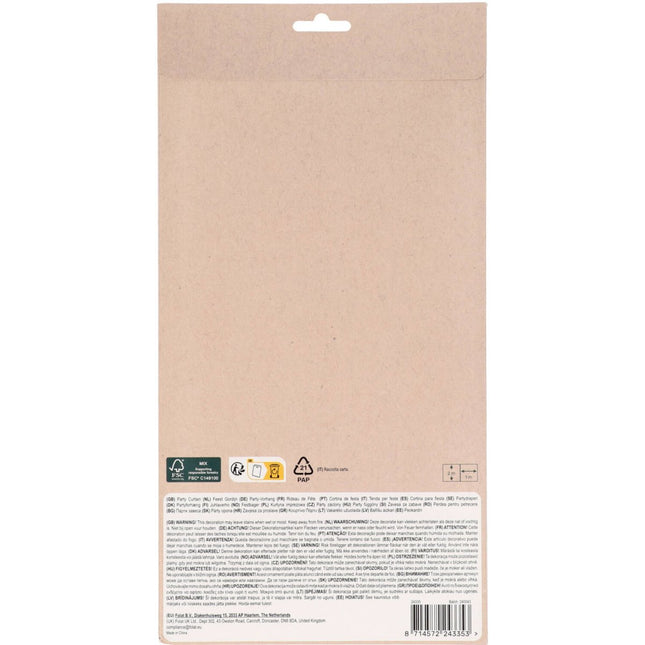 Oranje Deurgordijn Gestreept 2m van Folat koop je bij Partywinkel