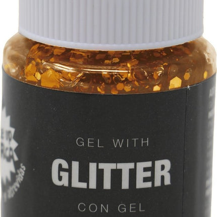 Oranje Glitter Gel 20g van Fiestas Guirca koop je bij Partywinkel
