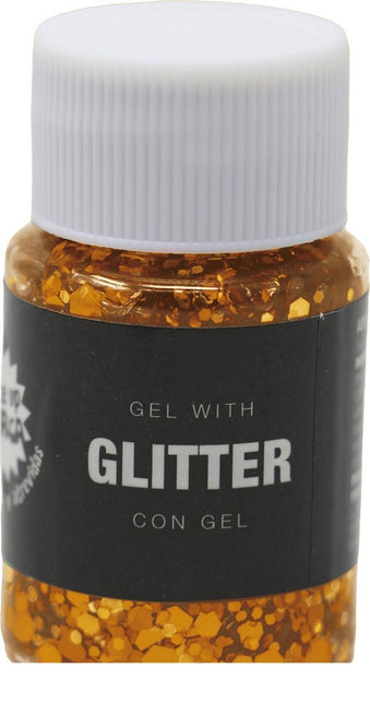 Oranje Glitter Gel 20g van Fiestas Guirca koop je bij Partywinkel