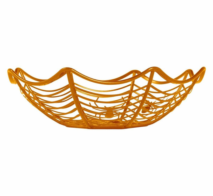 Oranje Halloween Schaal Spin 28cm van Fiestas Guirca koop je bij Partywinkel