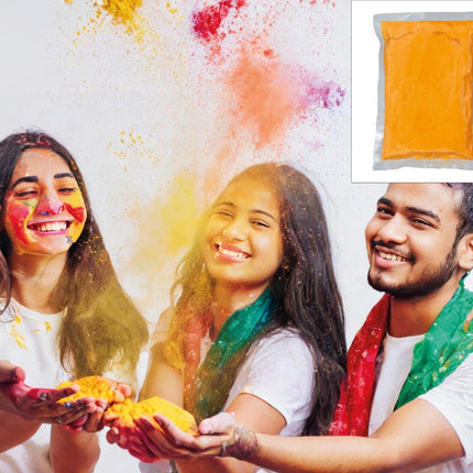 Oranje Holi Poeder 200gr van Fiestas Guirca koop je bij Partywinkel