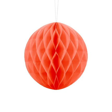 Oranje Honeycomb 20cm van Partydeco koop je bij Partywinkel