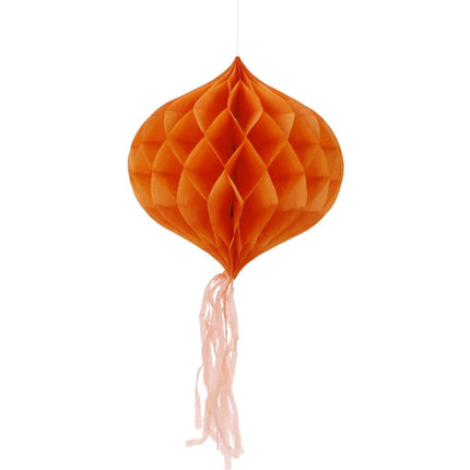 Oranje Honeycombs 30cm 3st van Folat koop je bij Partywinkel