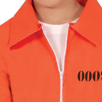 Oranje Jumpsuit Jongen Gevangene van Fiestas Guirca koop je bij Partywinkel