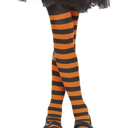 Oranje Legging Gestreept Kind van Fiestas Guirca koop je bij Partywinkel