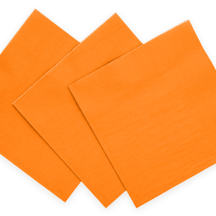 Oranje Servetten 3 Laags 33cm 20st van WeFiesta koop je bij Partywinkel
