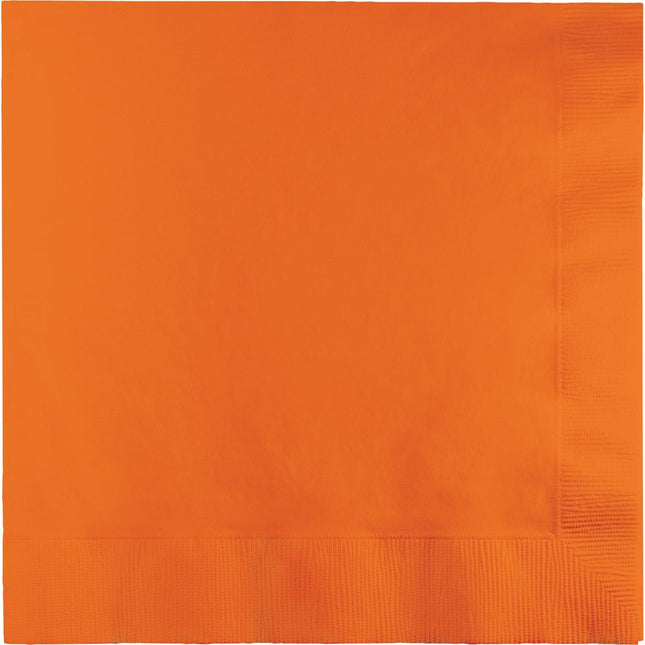 Oranje Servetten 3 - Laags 33cm 50st van Creative Converting koop je bij Partywinkel