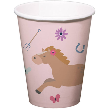 Paard Beker 250ml 8st van Folat koop je bij Partywinkel