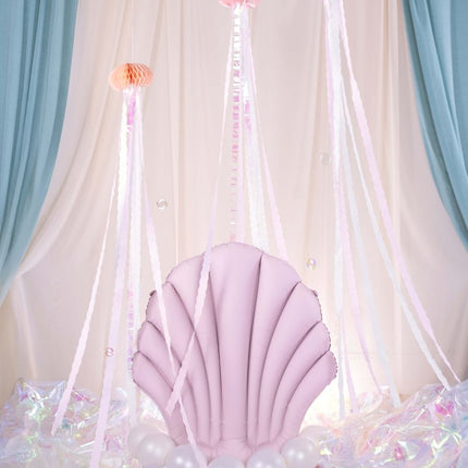 Paars Ballon Schelp Leeg 96cm van Partydeco koop je bij Partywinkel