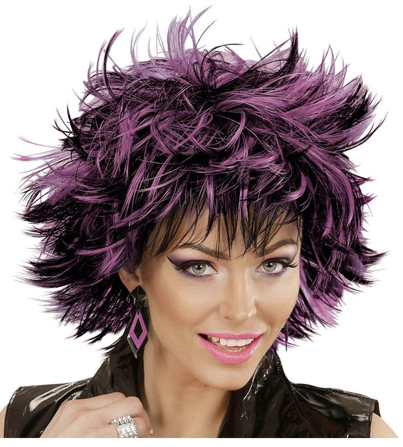 Paars Zwarte Pruik van Widmann koop je bij Partywinkel