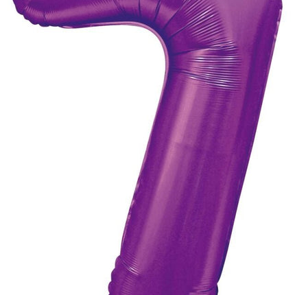Paarse Cijfer Ballon 7 Jaar Glans 86cm van WeFiesta koop je bij Partywinkel