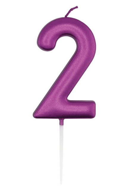 Paarse Cijferkaars 2 van Unique koop je bij Partywinkel