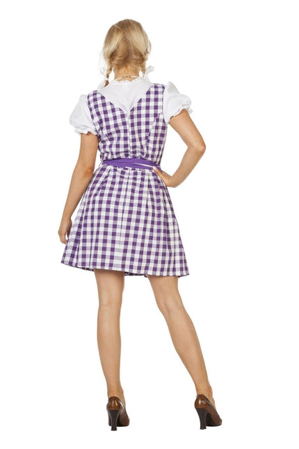 Paarse Dirndl Jurk Oktoberfest Dames van Wilbers & Wilbers koop je bij Partywinkel