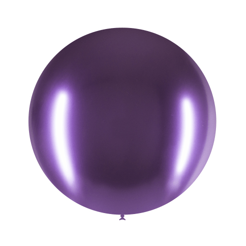 Paarse Reuze Ballon Chroom 60cm van Balloonia koop je bij Partywinkel