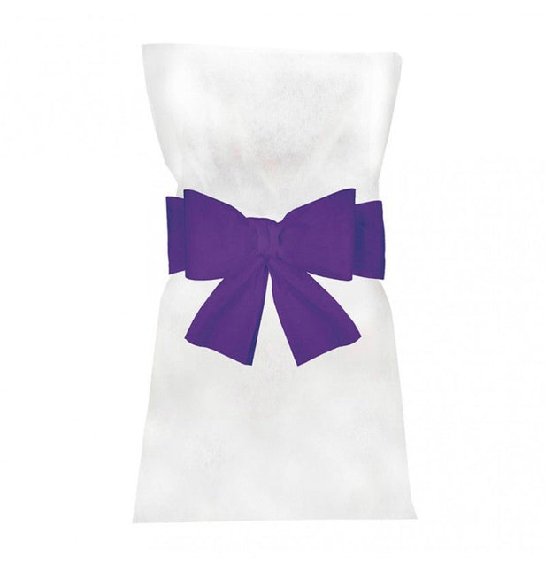 Paarse Stoel Strik 19cm 6st van CHAKS koop je bij Partywinkel