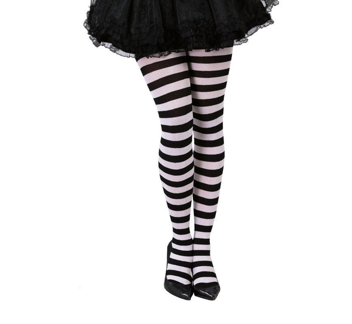 Panty Zwart Wit Gestreept van Fiestas Guirca koop je bij Partywinkel